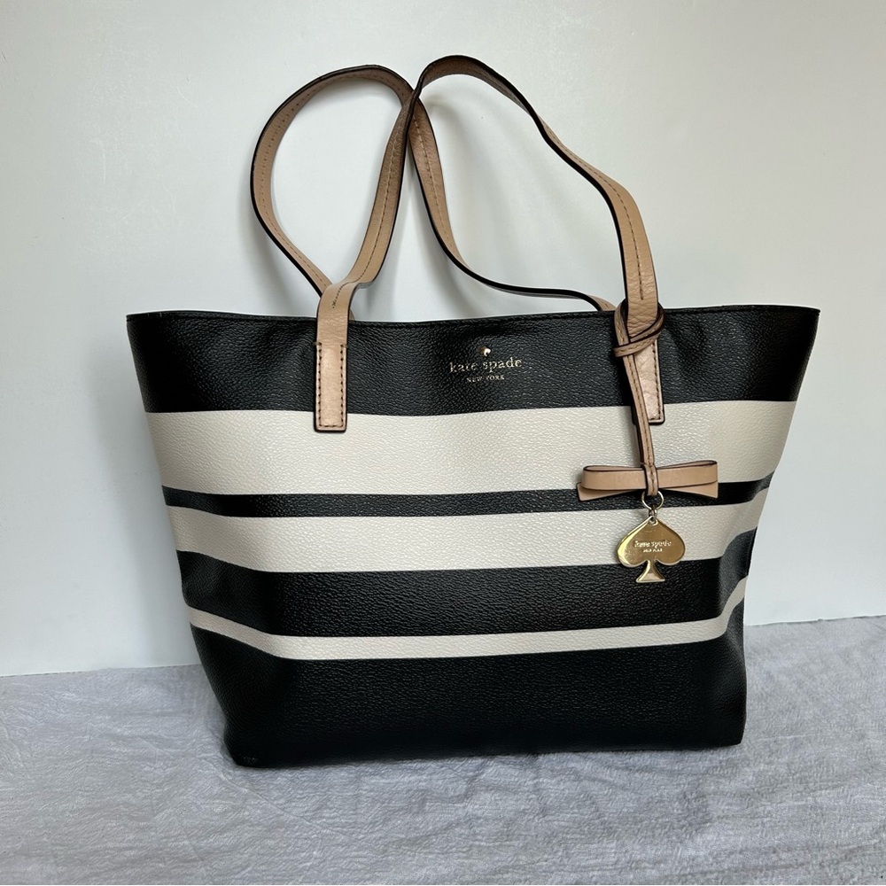 Kate Spade Hawthorne Lane Tote Bag Tri Color Shoulder Purse Handbag Carry All